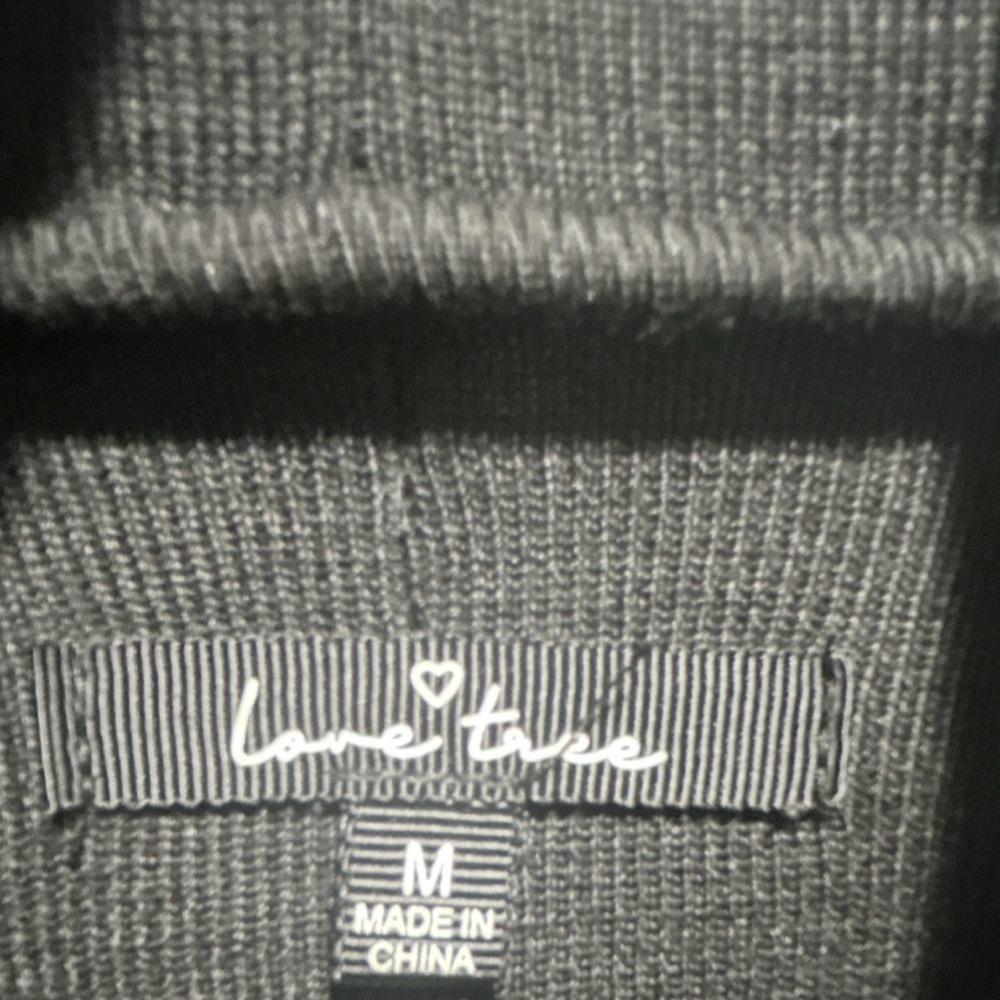 Love, Tave Black Long Open Collared Lightweight Jacket Women's Size M - Picture 2 of 4